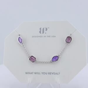 Bomb Party Necklace "Soft Chain, Sharp Shine" Purple Kunzite & Ice Crystal